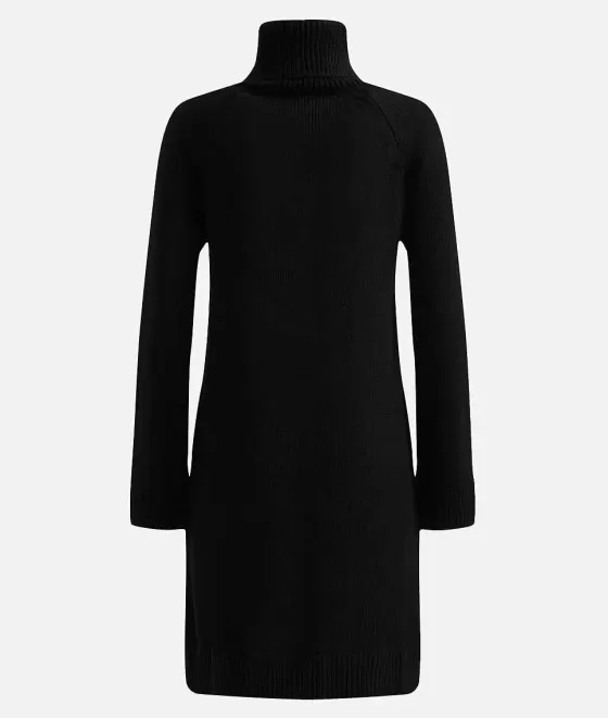 Donna Alviero Martini 1a Classe Abito Maglia Linea A In Filato Misto Lana E Alpaca Nero