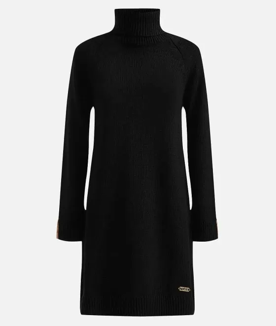 Donna Alviero Martini 1a Classe Abito Maglia Linea A In Filato Misto Lana E Alpaca Nero