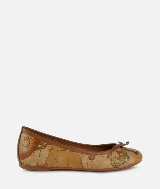 Donna Alviero Martini 1a Classe Ballerine Con Zeppa Interna In Eco Nappa Stampa Geo Classic