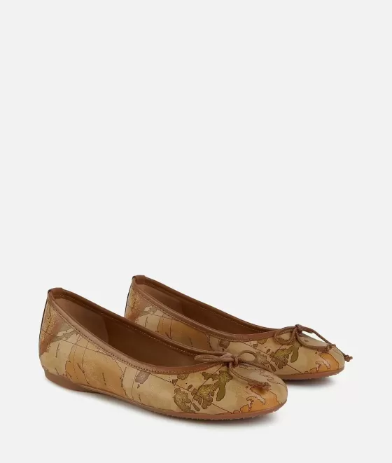 Donna Alviero Martini 1a Classe Ballerine Con Zeppa Interna In Eco Nappa Stampa Geo Classic
