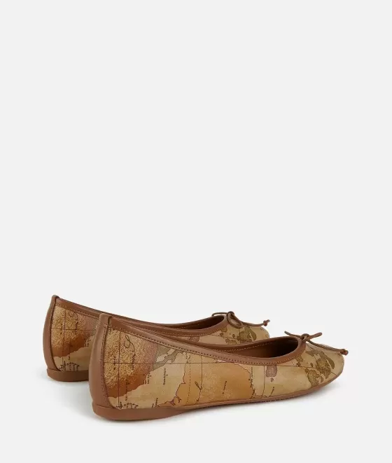 Donna Alviero Martini 1a Classe Ballerine Con Zeppa Interna In Eco Nappa Stampa Geo Classic