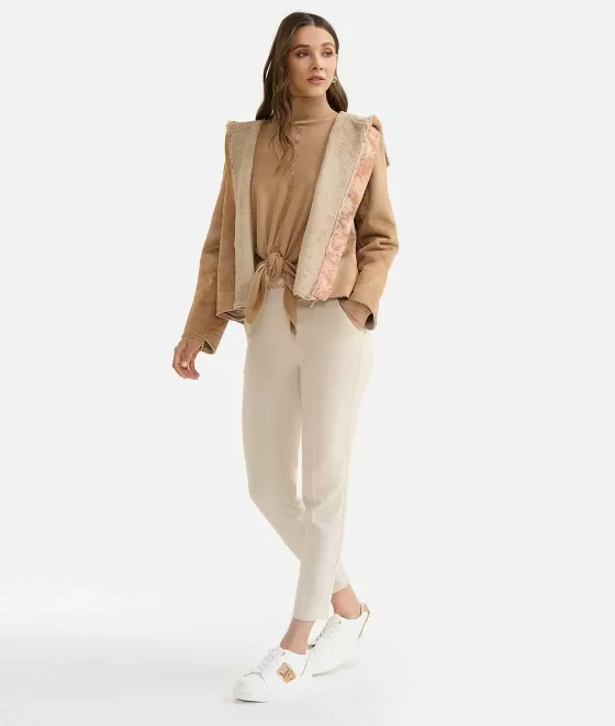 Donna Alviero Martini 1a Classe Blouson In Ecomontone Geo Cammello