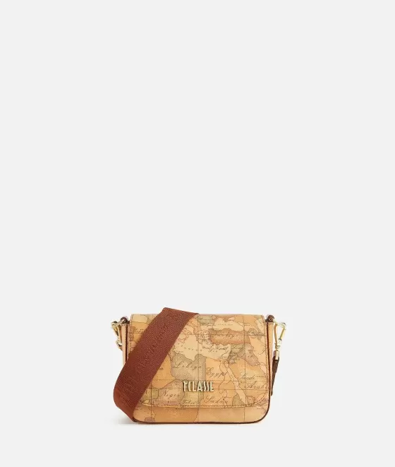 Donna Alviero Martini 1a Classe Borsa A Tracolla In Tessuto Stampa Geo Classic Naturale