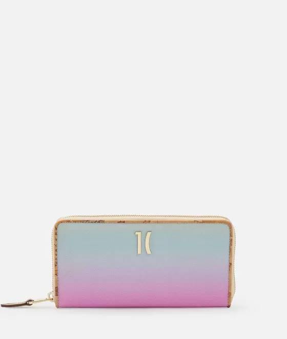 Donna Alviero Martini 1a Classe Colorful Sky Portafoglio Zip Around Multicolor