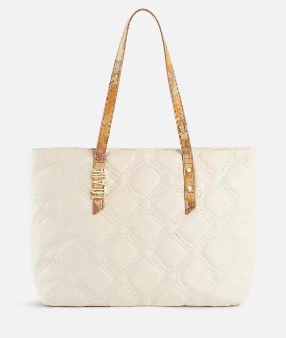 Donna Alviero Martini 1a Classe Coral Diamond Borsa Shopping Avorio