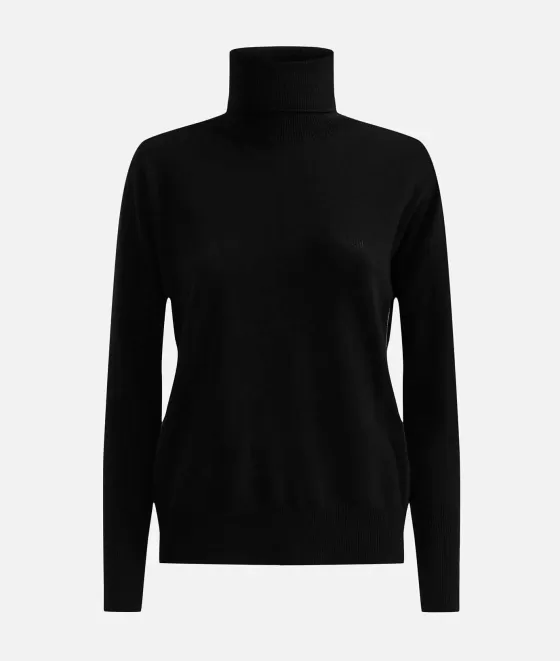 Donna Alviero Martini 1a Classe Dolcevita Basic In Filato Misto Cashmere Nero