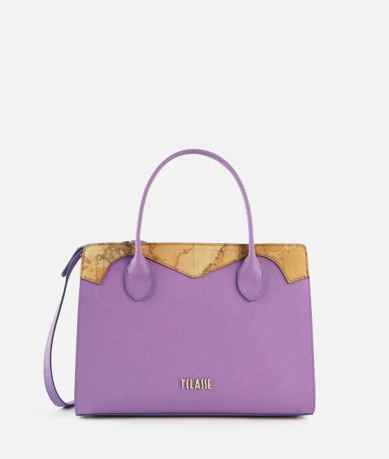 Donna Alviero Martini 1a Classe Florida City Borsa A Mano Grande Con Tracolla Malva