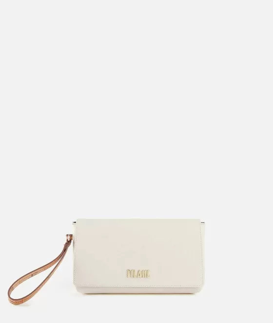Donna Alviero Martini 1a Classe Florida City Pochette Con Patta E Polsiera Avorio