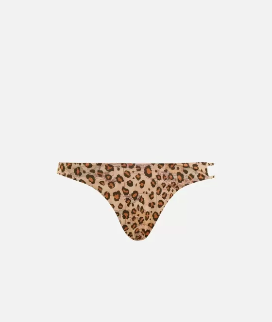 Donna Alviero Martini 1a Classe Geo Animalier Slip Mare Con Laccetti Laterali Naturali