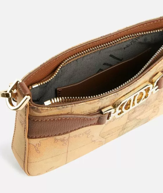Donna Alviero Martini 1a Classe Geo Destiny Pochette Con Tracolla Castagna
