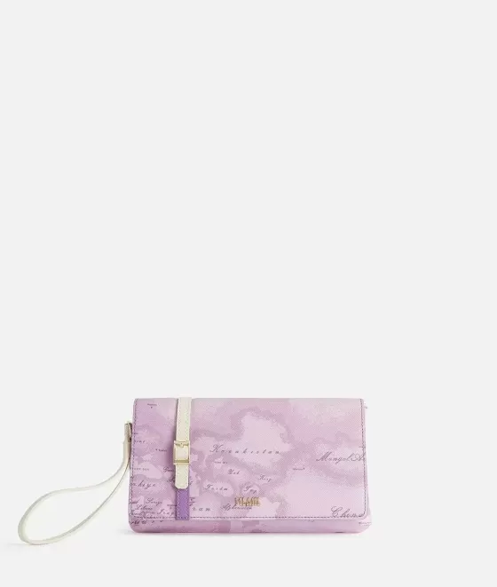 Donna Alviero Martini 1a Classe Geo Orchidea Pochette Patta E Polsiera Malva