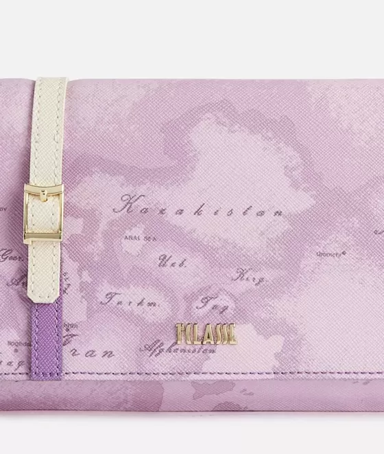 Donna Alviero Martini 1a Classe Geo Orchidea Pochette Patta E Polsiera Malva