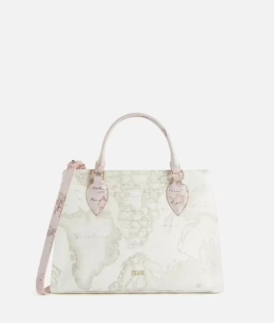 Donna Alviero Martini 1a Classe Geo Sunny Mix Borsa A Mano Con Tracolla Bianca