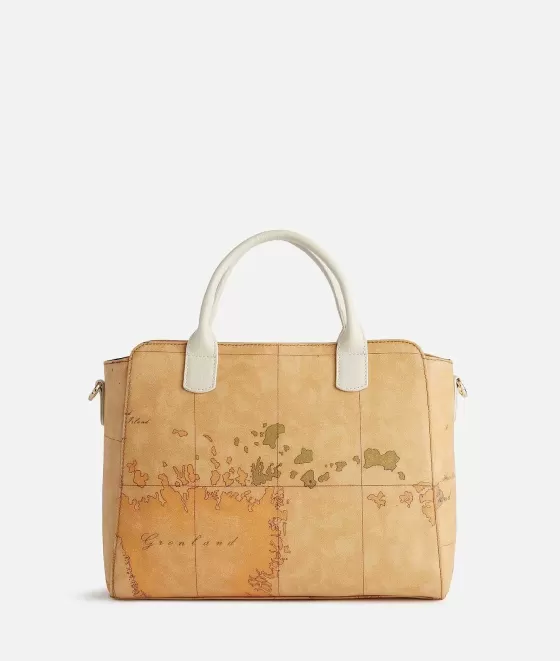 Donna Alviero Martini 1a Classe Geo Sunrise Ring Borsa A Mano Con Tracolla Avorio