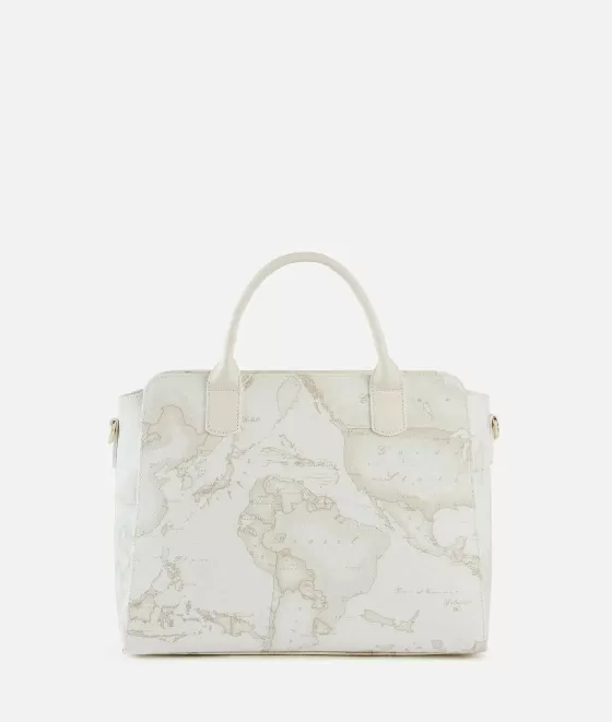 Donna Alviero Martini 1a Classe Geo Sunrise Ring Borsa A Mano Con Tracolla Bianca