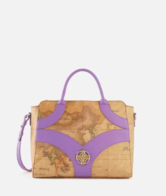 Donna Alviero Martini 1a Classe Geo Sunrise Ring Borsa A Mano Con Tracolla Malva