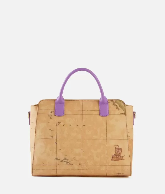 Donna Alviero Martini 1a Classe Geo Sunrise Ring Borsa A Mano Con Tracolla Malva
