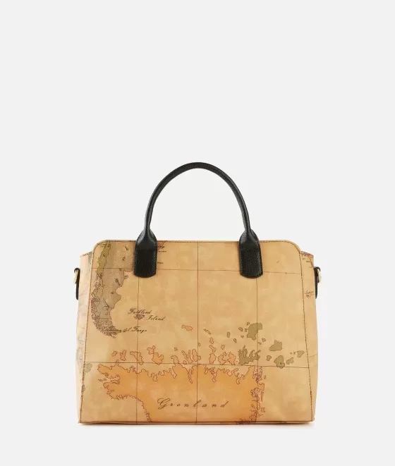 Donna Alviero Martini 1a Classe Geo Sunrise Ring Borsa A Mano Con Tracolla Nera