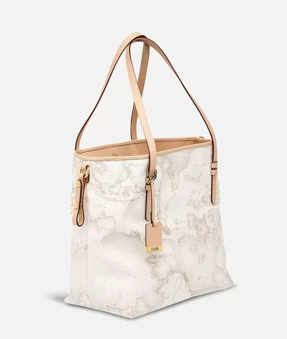 Donna Alviero Martini 1a Classe Geo White Borsa A Spalla Media