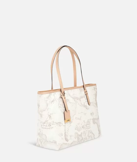 Donna Alviero Martini 1a Classe Geo White Borsa Shopping Grande