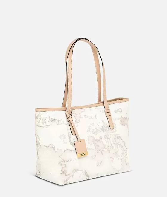 Donna Alviero Martini 1a Classe Geo White Borsa Shopping Media