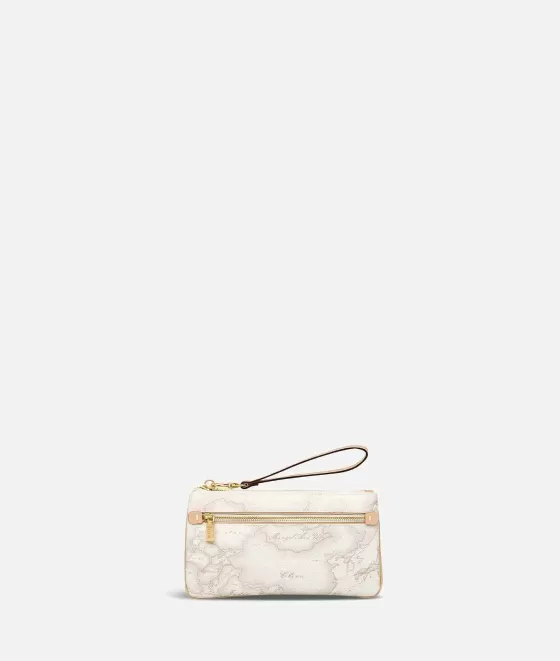 Donna Alviero Martini 1a Classe Geo White Pochette Grande Con Occhiello