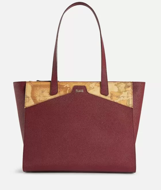 Donna Alviero Martini 1a Classe Glam City Borsa Shopping Grande Cabernet