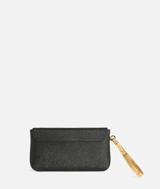 Donna Alviero Martini 1a Classe Glam City Pochette Con Patta E Polsiera Nera