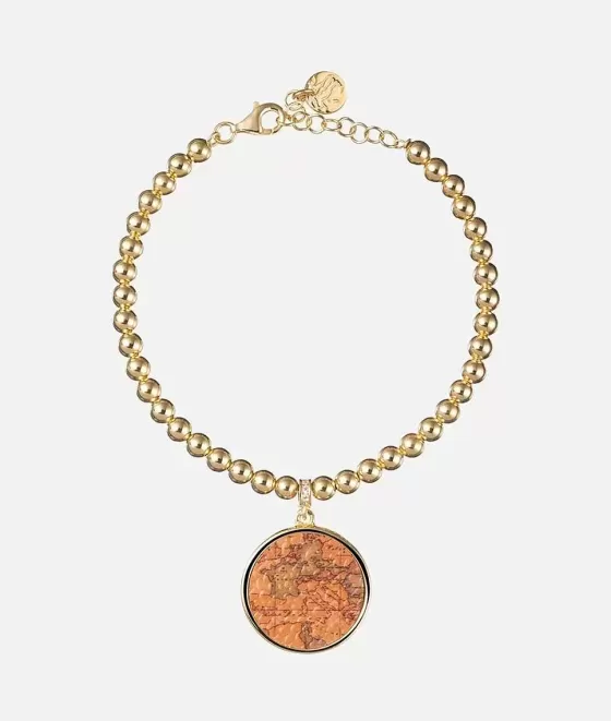 Donna Alviero Martini 1a Classe Long Street Bracciale In Argento Con Pendente Stampa Geo Classic