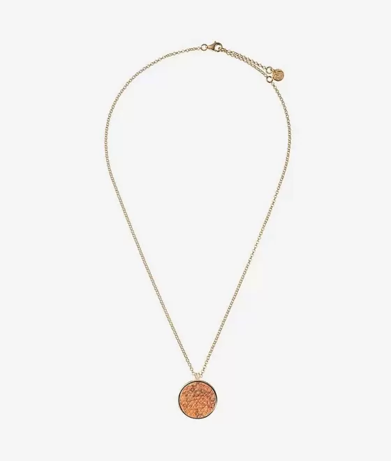 Donna Alviero Martini 1a Classe Long Street Collana In Argento Con Pendente Stampa Geo Classic