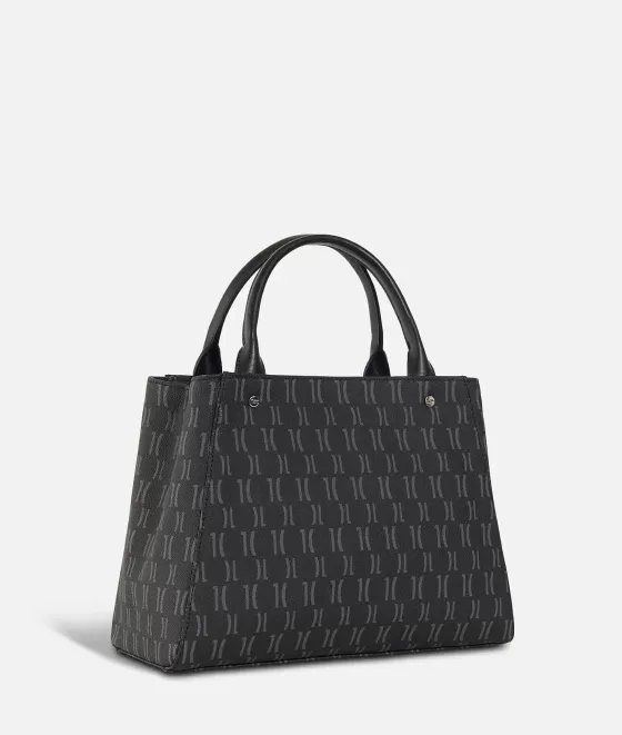 Donna Alviero Martini 1a Classe Monogram Borsa A Mano Piccola Nera