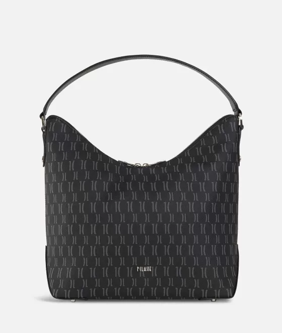 Donna Alviero Martini 1a Classe Monogram Borsa Hobo Nera