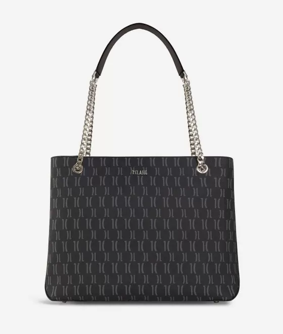 Donna Alviero Martini 1a Classe Monogram Borsa Sottospalla Con Catena Nera