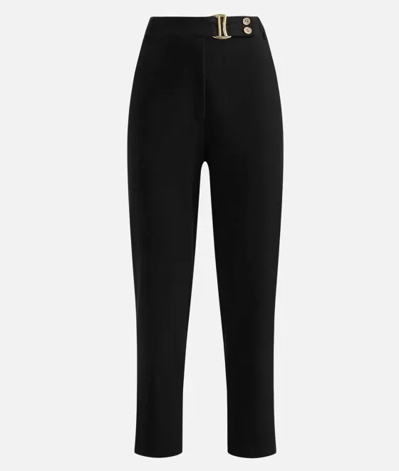 Donna Alviero Martini 1a Classe Pantalone Con Accessorio 1C In Tessuto Stretch Nero