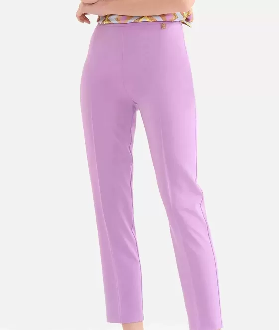 Donna Alviero Martini 1a Classe Pantalone Regular In Cady Orchidea