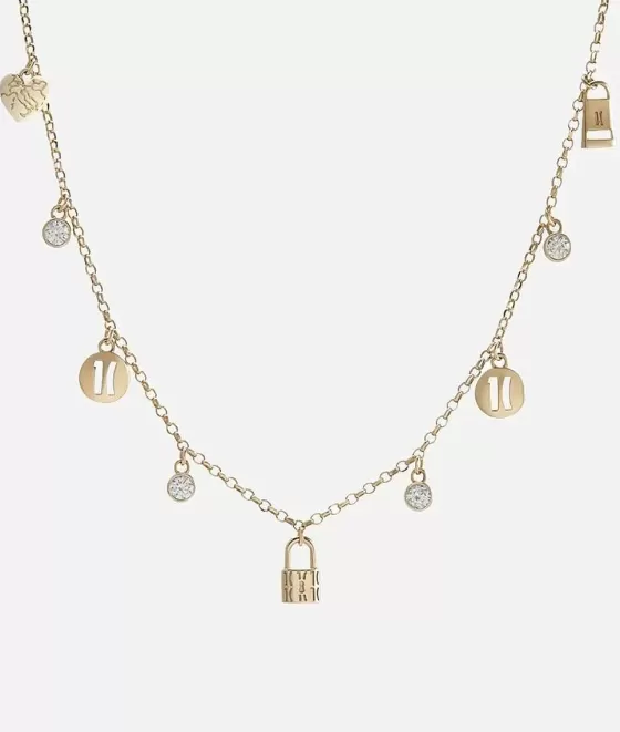 Donna Alviero Martini 1a Classe Rambla Collana In Argento Con Charms Bagnata In Oro Giallo