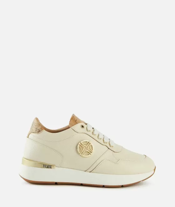 Donna Alviero Martini 1a Classe Running In Pelle Granatina Con Dettaglio 1C Marmo