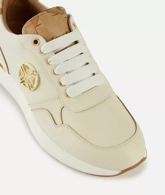 Donna Alviero Martini 1a Classe Running In Pelle Granatina Con Dettaglio 1C Marmo
