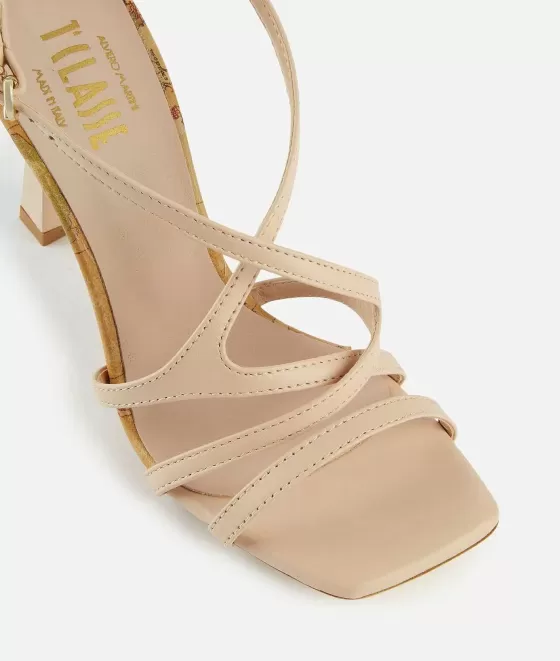 Donna Alviero Martini 1a Classe Sandali Alti In Nappa Liscia Nude