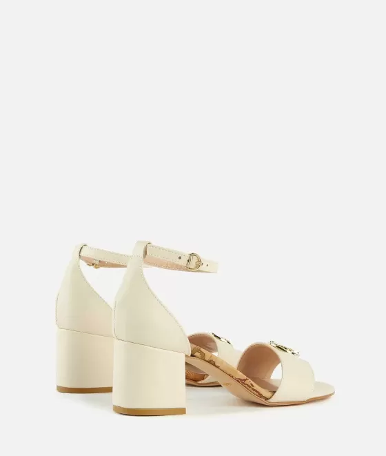 Donna Alviero Martini 1a Classe Sandali Alti In Pelle Liscia Con Dettaglio 1C Conchiglia