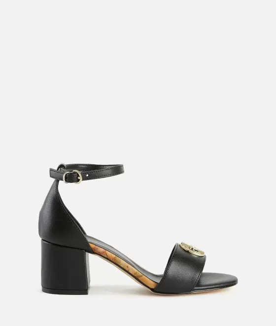 Donna Alviero Martini 1a Classe Sandali Alti In Pelle Liscia Con Dettaglio 1C Neri