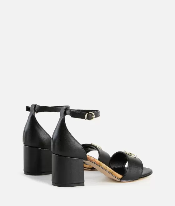 Donna Alviero Martini 1a Classe Sandali Alti In Pelle Liscia Con Dettaglio 1C Neri