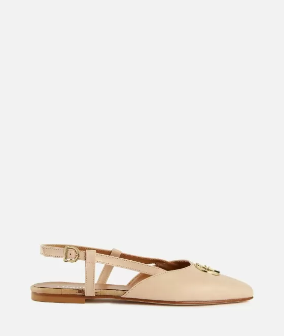 Donna Alviero Martini 1a Classe Slingback In Nappa Liscia Nude