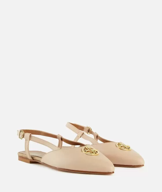 Donna Alviero Martini 1a Classe Slingback In Nappa Liscia Nude