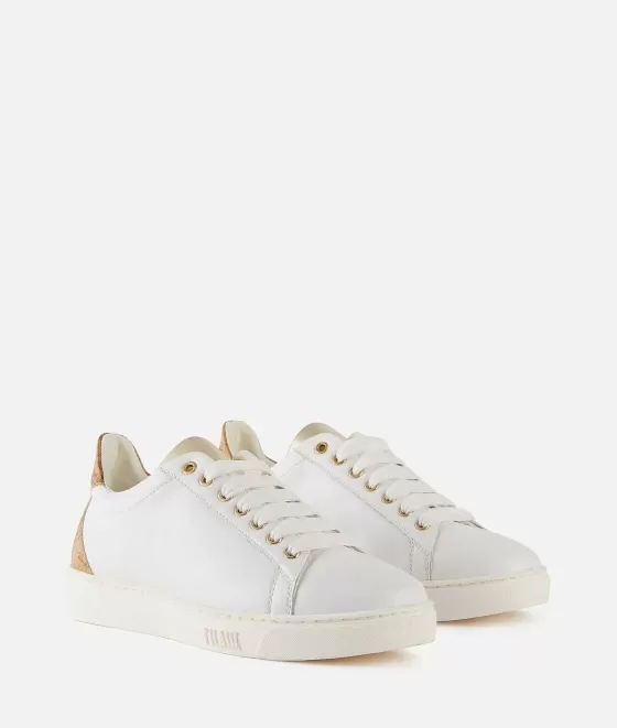 Donna Alviero Martini 1a Classe Sneakers In Pelle Liscia Bianche