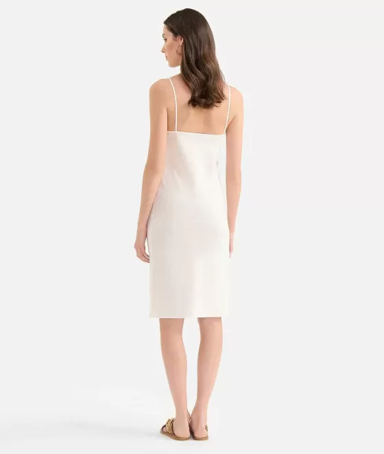 Donna Alviero Martini 1a Classe Sottoveste Di Servizio In Fluido Stretch Bianco Lana