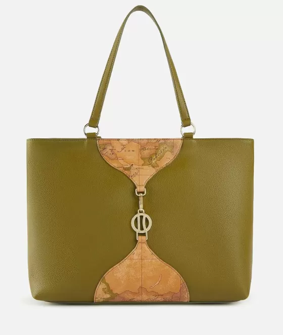 Donna Alviero Martini 1a Classe Upper East Borsa Shopping Verde Oliva